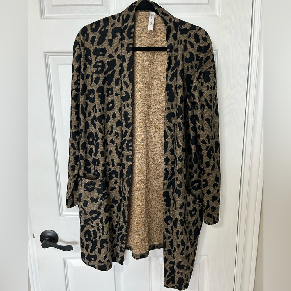 Tickled Teal Leopard Cardigan